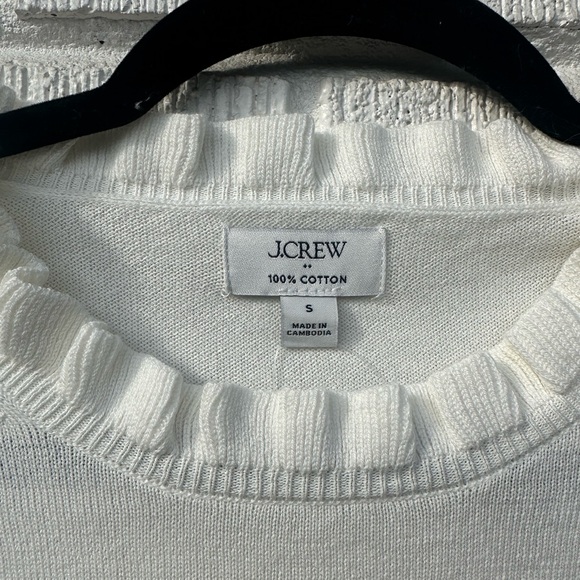 White Ruffled Women's Sweater - Picture 2 of 3